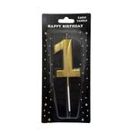 Eagle 15cm 1 Yaş Doğum Günü Büyük Rakam Sayılı Pasta Mumu Gold Renk