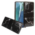 Eagle Cell - Samsung Galaxy Note 20, Note 20 SM-N981 için - Hibrit Resimli Telefon Kılıfı - AD1 Siyah Mermer