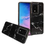 Eagle Cell - Samsung Galaxy S20 Ultra 6,9 inç (SM-G988) için - Darbeye Dayanıklı Resimli Telefon Kılıfı - AD1 Siyah Mermer