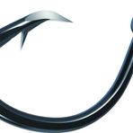 Eagle Claw TK619H-12/0 Trokar Magnum 1.572,3 cm yuvarlak Offset Kanca, siyah/krom-Finish