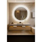 eagle mirror "Endless2" Dokunmatik Sensörlü Ledli Kumlamalı Dekoratif Makyaj Aynası Banyo Aynası
