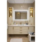 eagle mirror "Endless21" Dokunmatik Sensörlü Ledli Trafolu Kumlamalı Banyo Aynası Makyaj Aynası