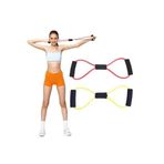 EagleHome Direnç Lastiği, Pilates Egzersiz Bandı, Karışık Renkler, Set