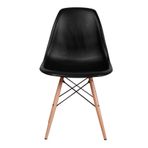Eames Ahşap Siyah Sandalye