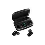 Earbuds Bluetooth Kulaklık Kulak İçi Powerbank Özellikli Kablosuz Kulaklık 1800 Mah A10S Siyah - Koyu Siyah