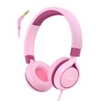 EarFun S1 Kablolu Kulaküstü Çocuk Kulaklık - Ayarlanabilir Kafa Bandı - Okul/seyahat/erkek/kız Çocuklar/bilgisayar/tablet Için Taşınabilir - Pembe