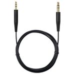 EARLA TEC Yedek Ses Kablosu Kablosu, Bose QuietComfort QC45 QC35II QC35 QC25 NC 700 Soundlink Soundtrue Kulaklıklar için Uzatma Kablosu Siyah