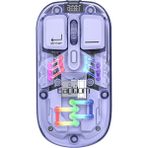 Earldom KM16 1600 Dpı Mor Sessiz Transparan Yapılı Rgb Kablosuz Ofis Mouse