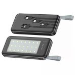 Earldom PB48 10.000 mAh 10W Led Işıklı 3in1 Dahili Kablolu Siyah Powerbank