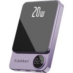 Earldom PD23 Magsafe Premium 5.000 mAh 20 W Kablosuz Şarjlı Hızlı Mini Mor Powerbank