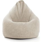 Earmut Piremium x xl Armut Koltuk Puf Fitilli Kadife Soft Cord Kumaş - Bej
