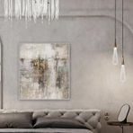 Earth Yağlı Boya Dokulu Tablo 50X70 Gümüş Çerçeveli