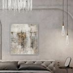 Earth Yağlı Boya Dokulu Tablo 90X120 Gümüş Çerçeveli