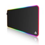 EASEMO Oyun Mouse Pad, RGB Mouse Mat, XXL Large (900 x 400 x 4 mm) 7 LED Renkli 11 Aydınlatma Modu ve Su Geçirmez Kumaş Yüzey, PC Dizüstü Bilgisayar Klavyesi için Kaymaz Kauçuk Taban