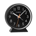 EASIBEST Küçük Analog Çalar Saat Siyah Yüz