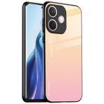 EASSGU Kılıf Oppo A5 Pro 5G (6,67 inç (6,67 inç) için uygundur, arka tarafı renk geçişli cam, düşmeye karşı ve çizilmez cep telefonu kılıfı - sarı pembe