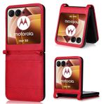 EASSGU Motorola Moto Razr 50 (6,9 inç (6,9 inç) için cep telefonu kılıfı, kapaklı folyo poliüretan deri manyetik şalter koruyucu kılıf, [3 kart bölmesi] [1 cüzdan] stand case - kırmızı