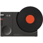 East China Station Yaratıcı Vintage Saat Bluetooth Hoparlör Siyah Spin Film