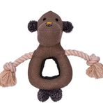 Eastland İpli Maymun Peluş 25 cm Kahverengi Köpek Oyuncağı