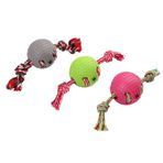Eastland İpli Plastik Top 7 cm Köpek Oyuncağı
