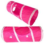 Eastland Pati Desenli Pembe 55x25 cm Kedi Oyun Tüneli