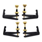 eastman 4 Soundman® Viyolonsel 4/4 (Çello) Metal Telli Tuner 4'lü Geleneksel Tasarım Seti (Renk: Siyah - Altın Ayar Vidası ile)