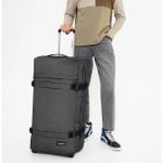 Eastpak Transit'R L Black Denim Valiz - Füme