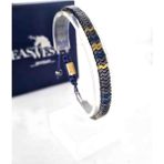 EastWest 925 Ayar Gümüş Wave Serisi Hematit Gümüş Bileklik Fb Fenerbahçe - Gümüş - Lacivert