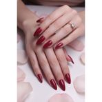 Easy Beauty 24 Adet Badem Koyu Bordo Takma Tırnak Seti Orta Uzunlukta 908