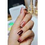 Easy Beauty 24 Adet Doğal Görünümlü Bordo Kısa Takma Tırnak Seti Yapıştırıcı Bant Hediyeli R681