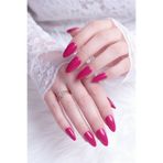 Easy Beauty 24 Adet Fuşya Pembe Badem Takma Tırnak Seti Orta Uzunlukta 908