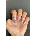 Easy Beauty 24 Adet Protez Görünümlü Takma Tırnak Seti Çift Taraflı Bant Törpü Portakal Çubuğu Hediye