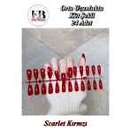 Easy Beauty 24 Adet Renkli Orta Uzun Küt Takma Tırnak 1134