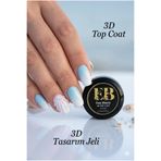 Easy Beauty 3D Top Coat | 15ml Kabartmalı Nail Art Protez Tırnak - Su Damlası, İnci ve Deniz Kabuğu Efekti