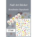 Easy Beauty Nail Art Sticker Kendinden Yapışkanlı, Tırnak Süsleme, Tırnak Dövmesi Stikır 1714