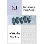 Easy Beauty Nail Art Sticker Kendinden Yapışkanlı, Tırnak Süsleme, Tırnak Dövmesi Stikır 2262