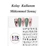 Easy Beauty Nail Art Sticker Kendinden Yapışkanlı, Tırnak Süsleme, Tırnak Dövmesi Stikır 2339