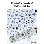 Easy Beauty Nail Art Sticker Kendinden Yapışkanlı, Tırnak Süsleme, Tırnak Dövmesi Stikır 2447SA