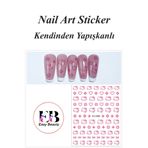 Easy Beauty Nail Art Sticker Kendinden Yapışkanlı, Tırnak Süsleme, Tırnak Dövmesi Stikır 2481P