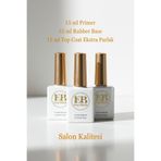 Easy Beauty Rubber Base - Ekstra Parlak Top Coat-PRIMER-RUBBER1-SUPERSHINE-Primer Seti 15ml – Kalıcı Oje ve Protez Tırnak