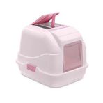 Easy Cat Pembe Kilitli Kapalı Kedi Tuvaleti