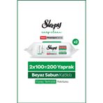 Easy Clean Premium Beyaz Sabun Katkılı Yüzey Temizlik Havlusu Mendili 2x100 (200 Yaprak)
