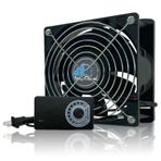 Easy Cloud Eksenel Fan 120 V 220 V Muffin Fan 110 V Değişken Hız Kontrol Cihazı, AC Fişli Bilgisayar Fanı, PC Soğutucu Kabin Alıcısı Xbox DVR Sera için 120 mm Kasa Fanı, 1 Paket