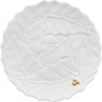 Easy Life Holly & Berries Beyaz 20 cm Porselen Pasta Tabağı