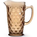 Easy Life Rölyef Süslemeli Cam Sürahi. Amber - 1.500 Ml