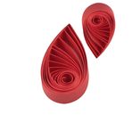 Easy PaperArt Kırmızı Quilling Şeritleri Kağıt Seti 3/5/7/10 mm Düz Renk Kırmızı Kağıt Kırmızı El İşi Origami Şeritleri-120 adet/torba- 21 inç Uzunluk-Kağıt Şeritleri Quilling Kağıdı (5mm-1/5")