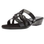 Easy Street Torrid Düz Siyah Timsah Kadın Sandalet