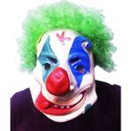 Easy Tedarik Yeşil Renk Afro Bonus Peruklu Palyaço Lateks Et Maske