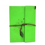 Easy Toptan Deri Kaplı Ağaç Baskılı Hediyelik Defter
