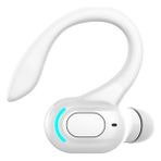 Easyde Kancalı Tek Kulak Bluetooth Özellikli Kulaklık (Yurt Dışından) - Beyaz